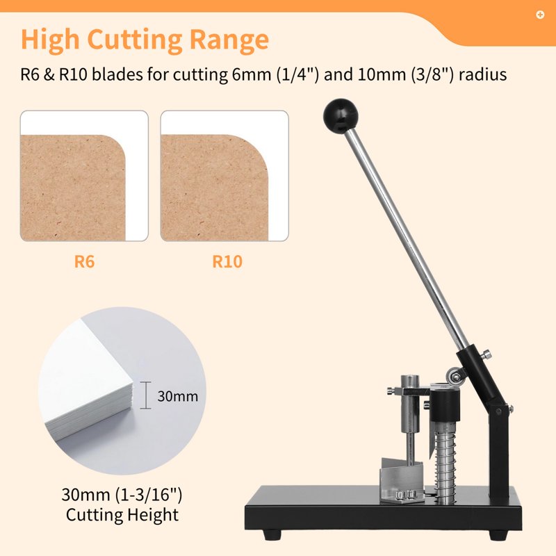 Corner Rounder, Paper Punch Cutter, Hand-Operated Rounding Machine
