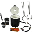 16kg Propane Smelting Furnace Kit with Crucibles & Tongs for Metal Casting