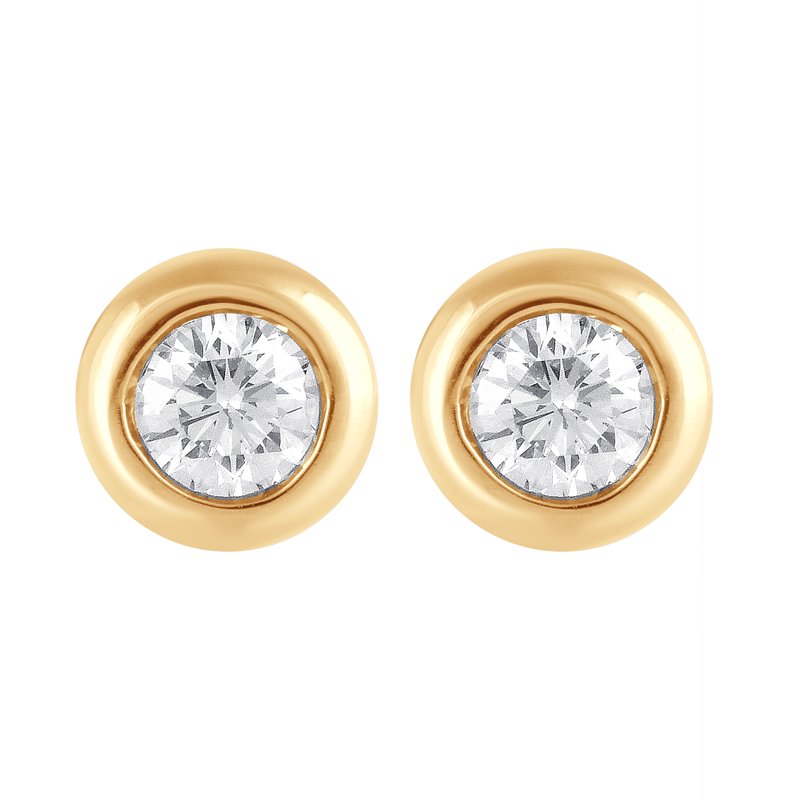 Lab Grown Diamond Stud Earrings in Sterling Silver for Women - 1/5 Ct