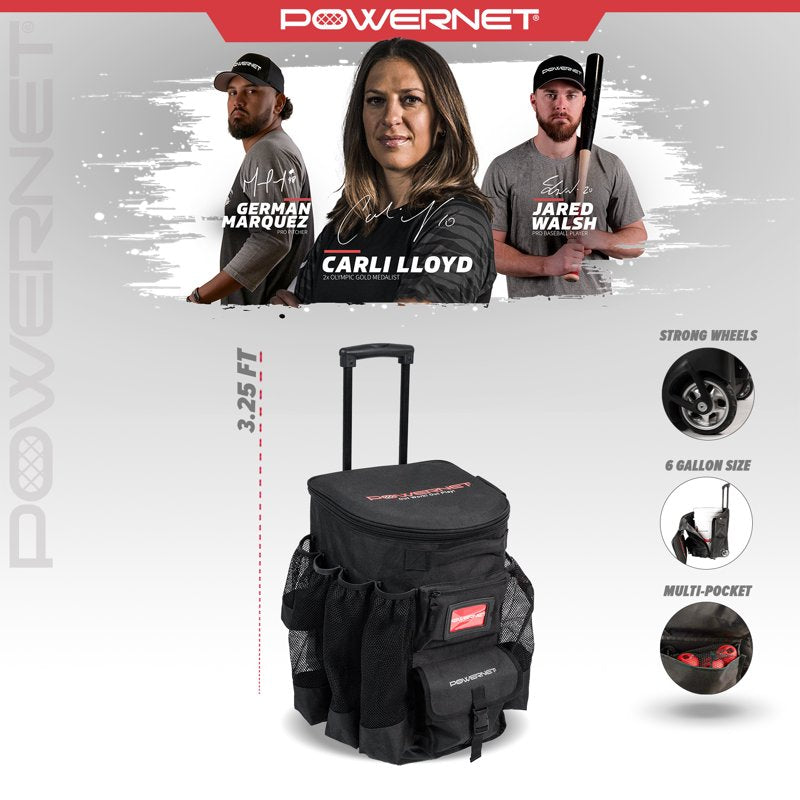 Wheeled Bucket Organizer Cover for 6 Gallon Baseball & Softball Buckets