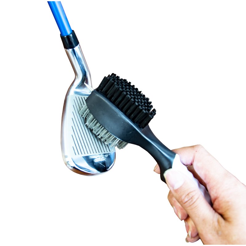 Dual Action Golf Club Cleaning Brush with Synthetic & Tungsten Wires