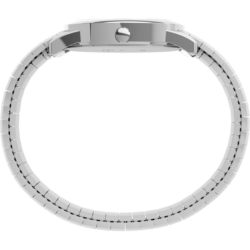 Timex Men's Silver Tone Expansion Band Watch - Silver and Black