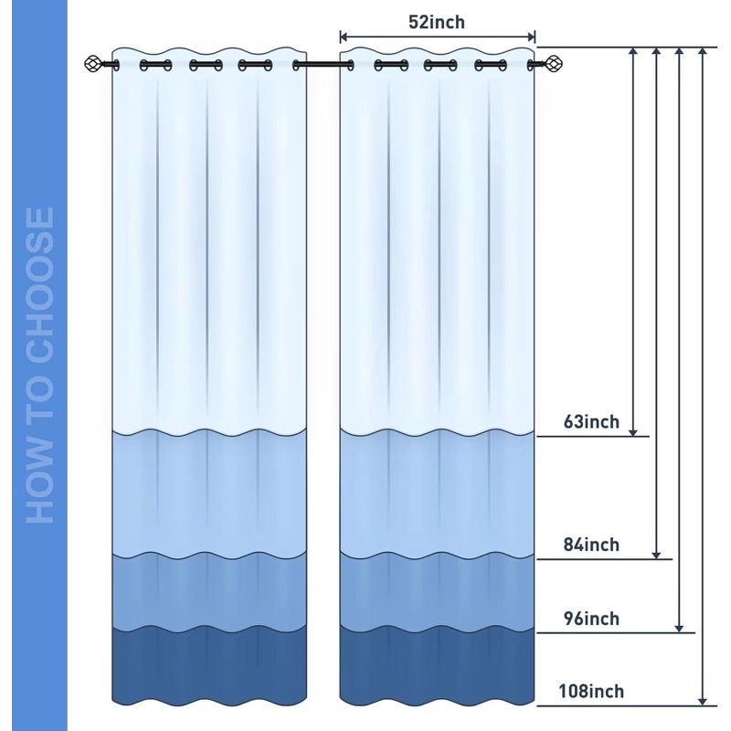Mid Century Geometric Blackout Curtains for Living Room & Bedroom - 2 Panels, Grommet Top