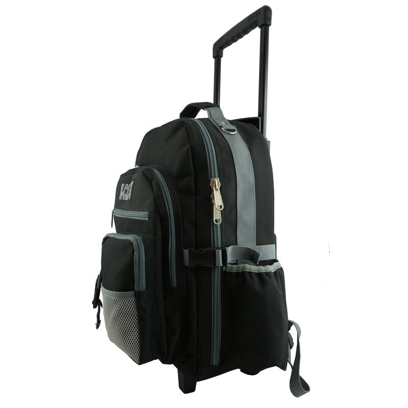 Heavy Duty Large Rolling School Backpack with Wheels - Unisex, Water-Resistant Polyester