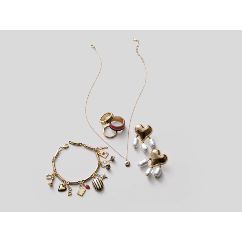 Goldtone Lockets Charm Bracelet for Women with Assorted Charms & Extender
