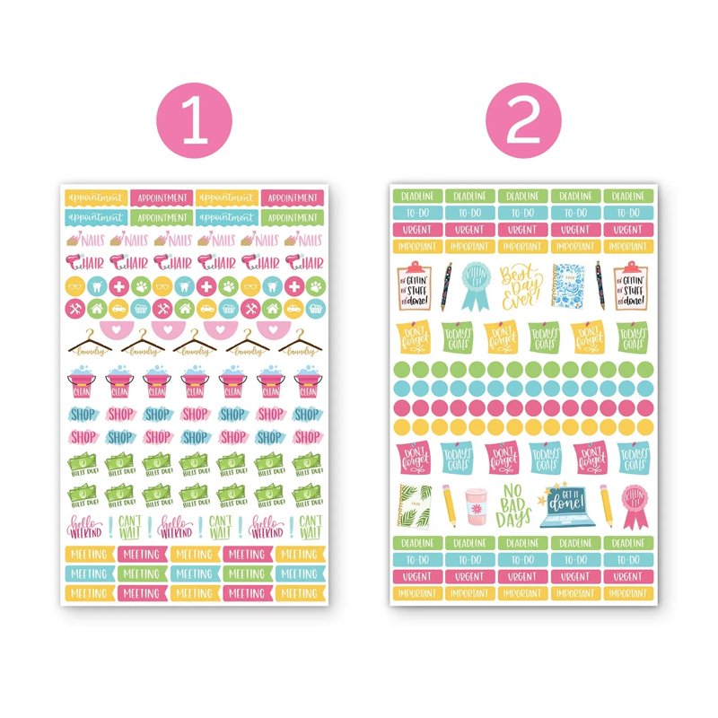 Planner Sticker Pack - 475 Hand-Drawn Productivity & Decor Stickers