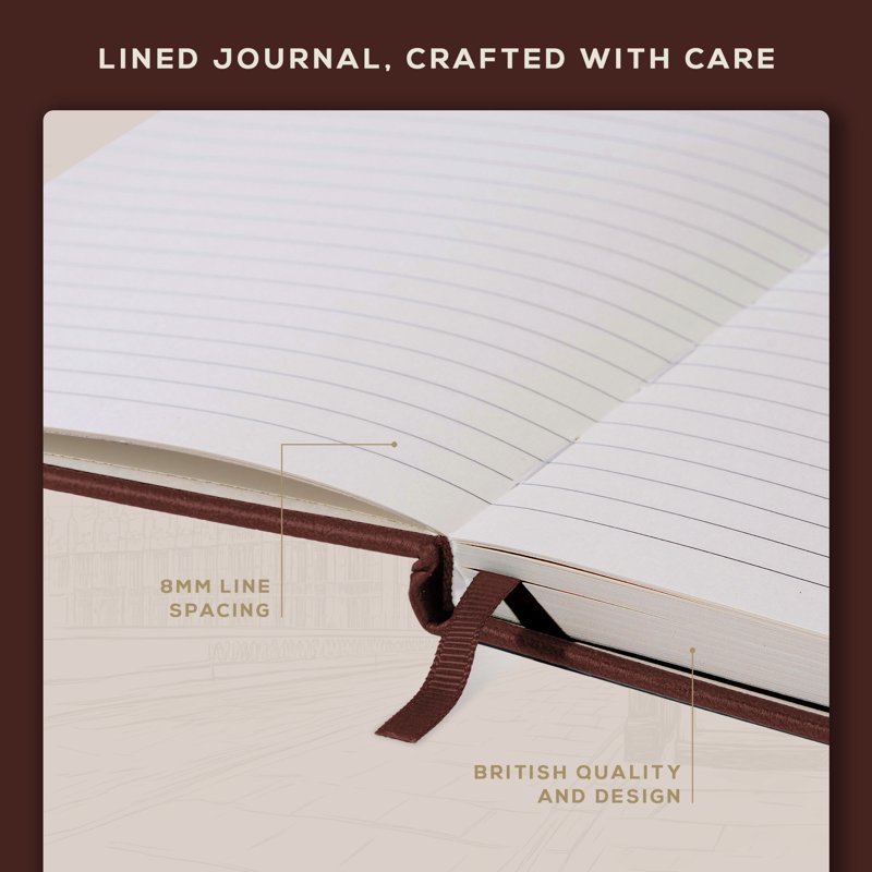 A5 Linen-Like Leather Journal Notebook with 160 Pages, Gift Box Included