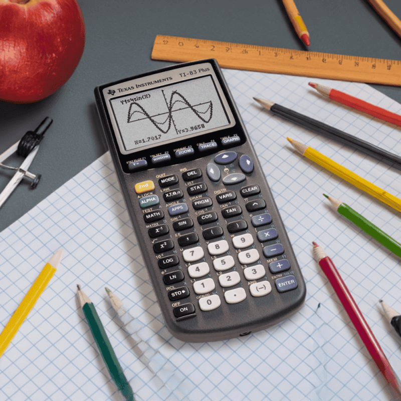 Pre-Owned Texas Instruments TI-83 Plus Graphing Calculator for High School & College
