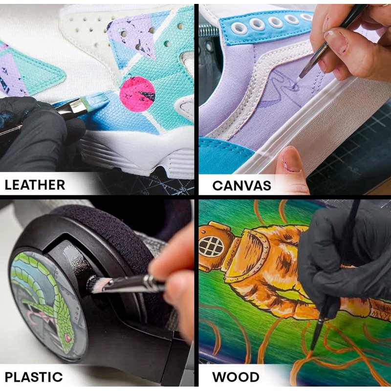 Acrylic Leather Paint 4 oz - Vibrant Customizable Shoe & Furniture Color