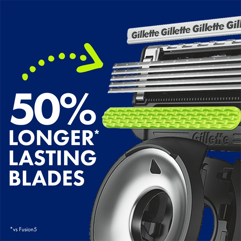 Gillette Labs Cowboys Razor Set with Exfoliating Bar, 1 Handle + 4 Refills + Magnetic Stand