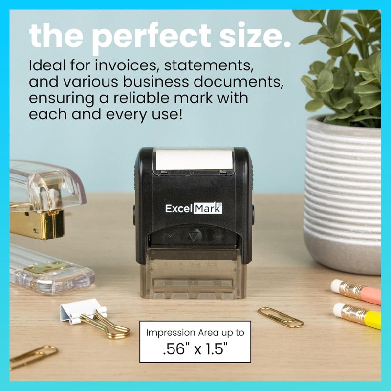 Self-Inking Office Stamp for Rapid Repetitive Use - Clear Impressions