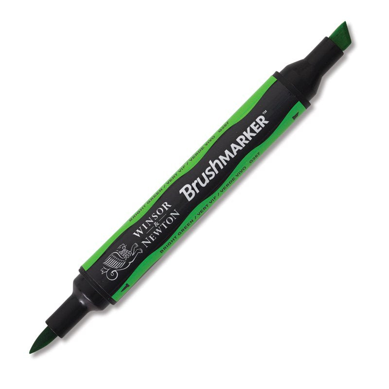 Alcohol-Based BrushMarker Pen - Bright Green for Illustration & Art