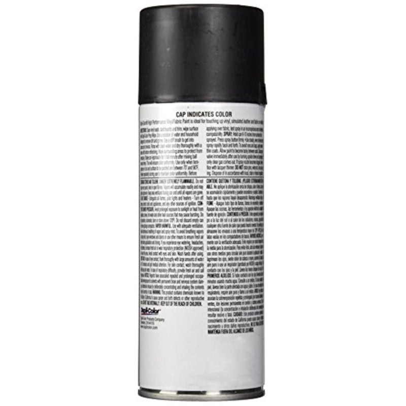 Vinyl & Fabric Spray Paint - Flat Black, 11 oz. for Interior Restoration