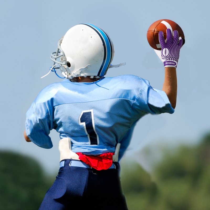 Youth Football Gloves with Tacky Silicone Grip for Boys and Girls