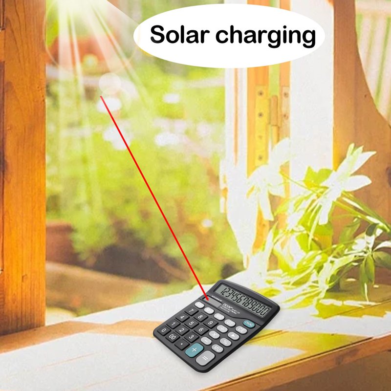 Office Desk Calculator with Large Buttons Dual Power Solar Battery