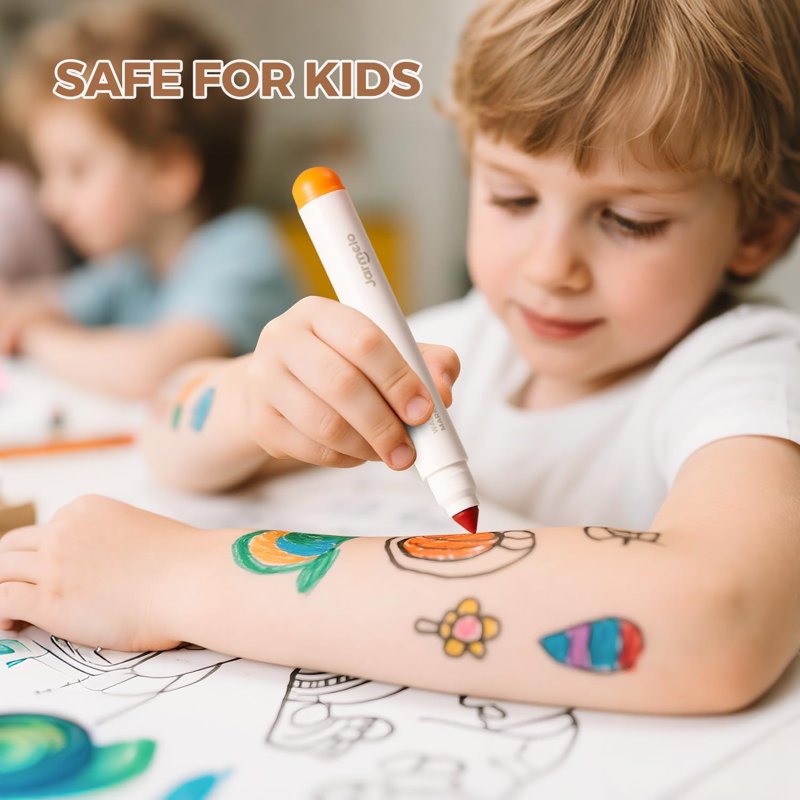 Kids Washable Marker Set - 12 or 24 Vibrant Water-Based Markers for Art & School