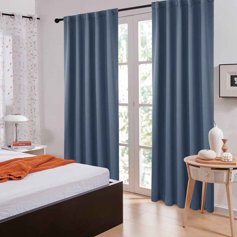Thermal Insulated Blackout Curtains - Room Darkening Drapes for Living Room & Bedroom