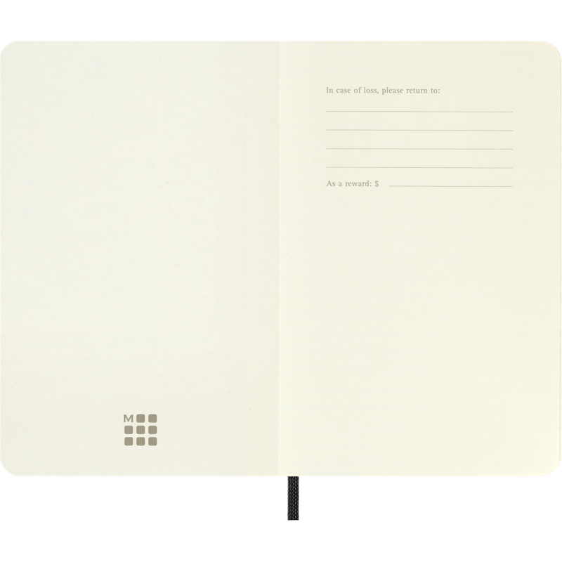 Pocket Notebook - Classic Black Soft Cover, 3.5 x 5.5 inches, FSC-Certified Paper