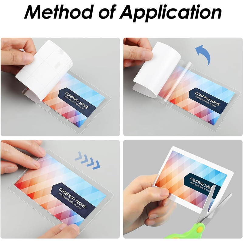 Self-Adhesive Laminating Sheets for Business Cards 10 Mil Waterproof 30 Pack