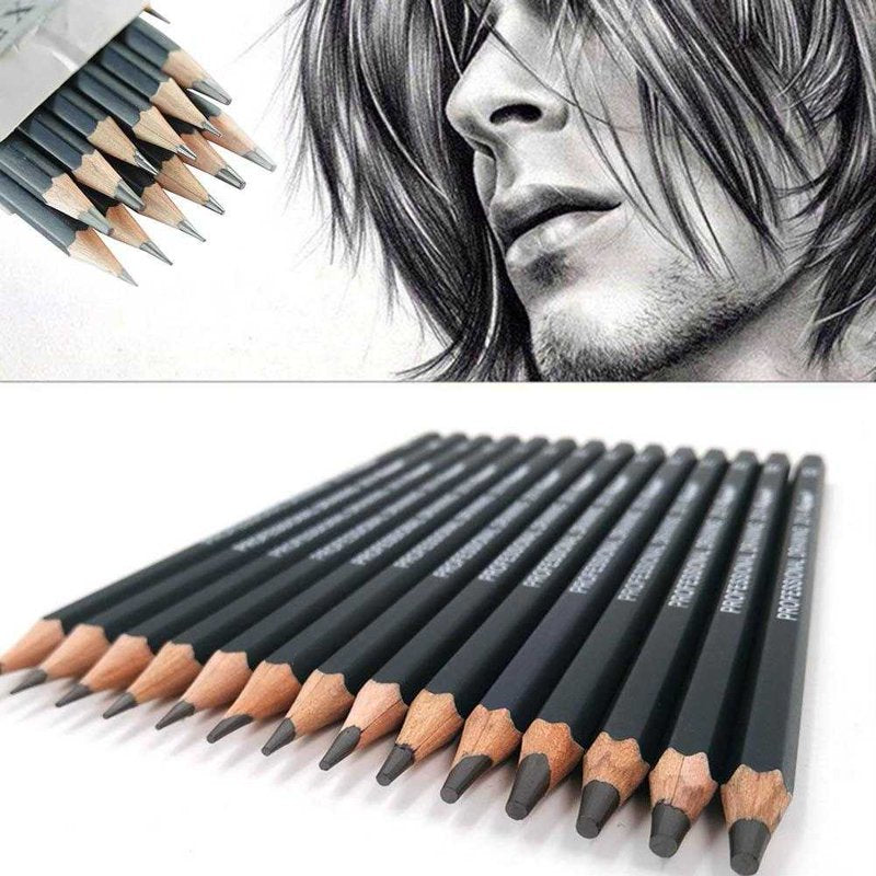 14 Pencils Set Art Graphite Sketch Pencils for Drawing & Shading
