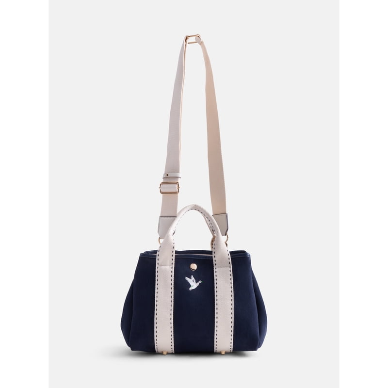 Mini Canvas Tote Bag for Women - Classic Preppy Style, Dual Handles