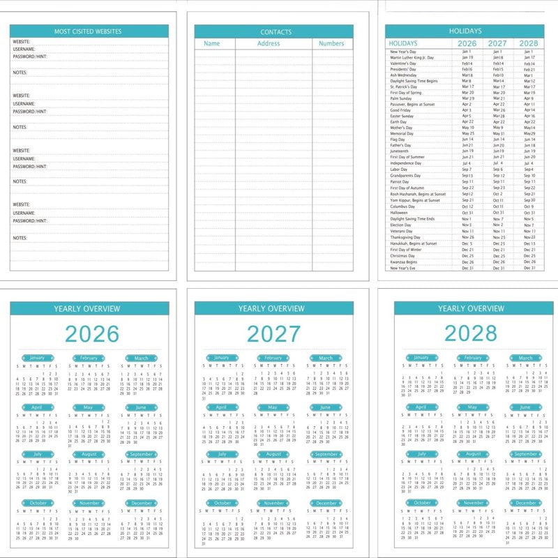 3-Year Monthly Planner 2026-2028 - Long-Term Calendar & Organizer, A5 Size