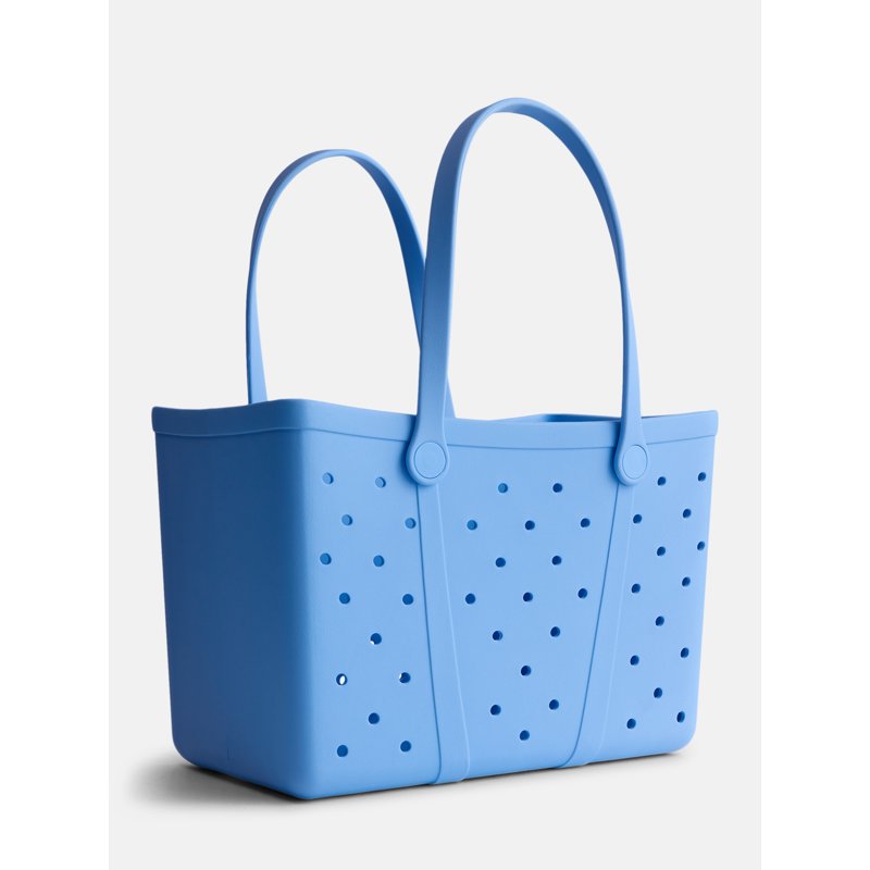 Waterproof EVA Beach Tote Bag for Women - Light Blue, Spacious & Lightweight