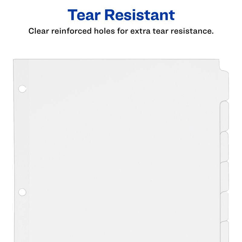 Write-On Tab Dividers - 8-Tab White, 24 Sets Office Organization