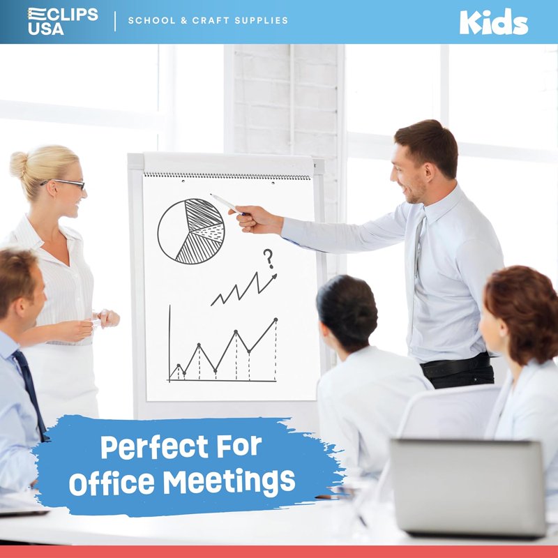 Large Unruled Chart Paper Pad for Classroom Presentations 24x32 Inches - Pack of 3