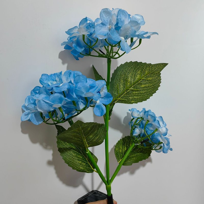 Solar Garden Hydrangea Lights - 29 Inch Color Changing Waterproof Landscape Pathway Lighting
