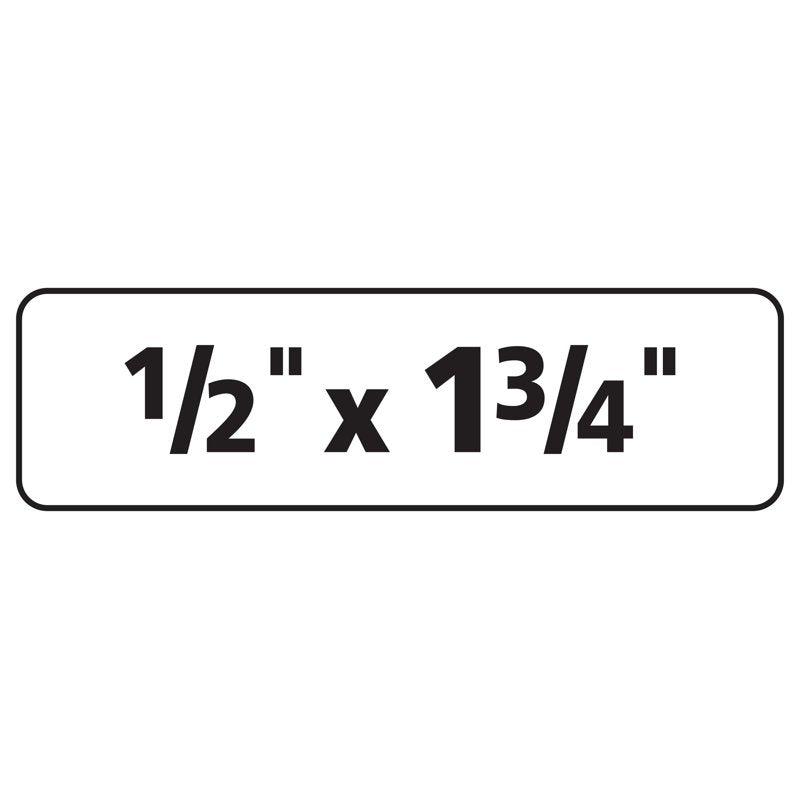 Removable Laser and Inkjet ID Labels 1/2 x 1 3/4 inch White Pack of 2000
