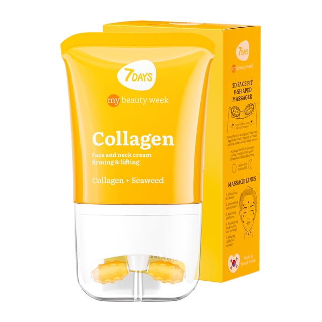 2.7 fl oz 7DAYS Collagen Face Moisturizer with Massager – Anti-Aging Daily Cream