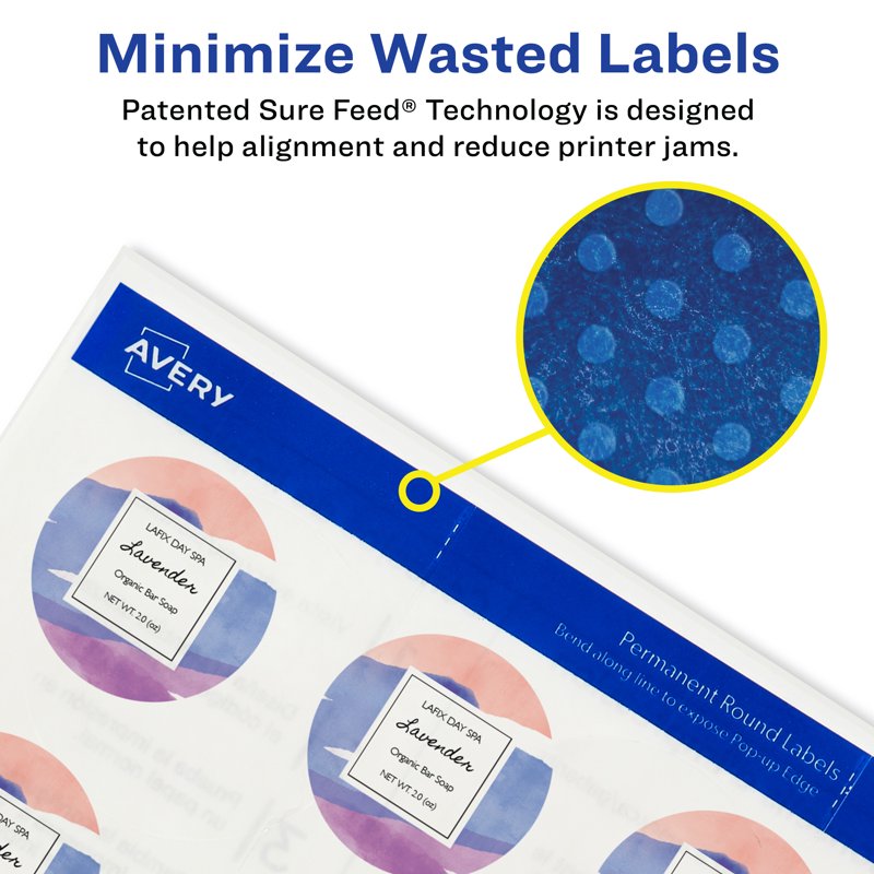 2-Inch Clear Printable Labels - Glossy Round Stickers for Home & Business