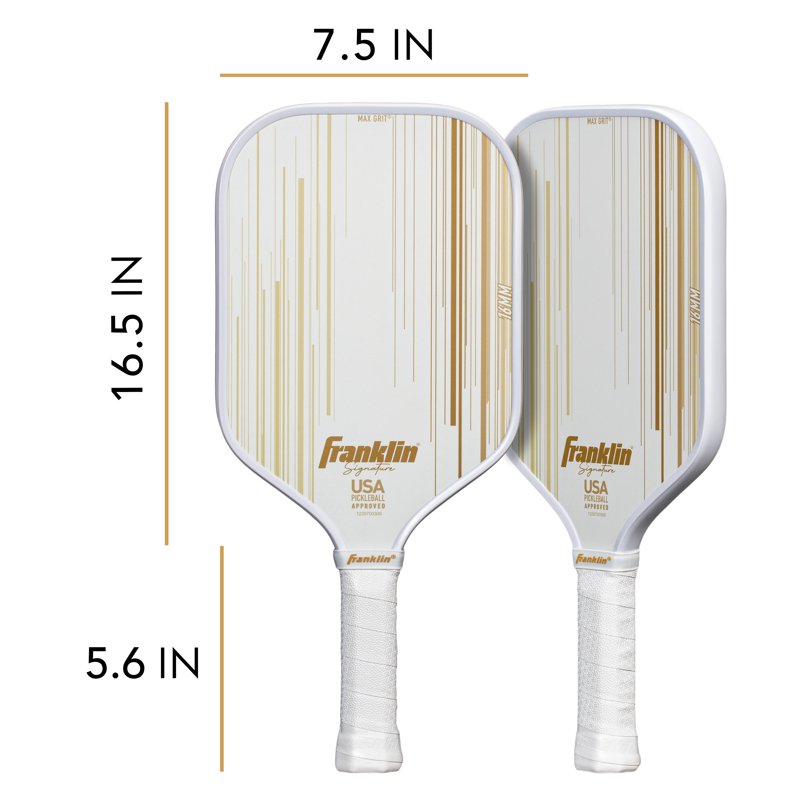 Pro Signature Pickleball Paddle 16mm Poly Core, MaxGrit Grip