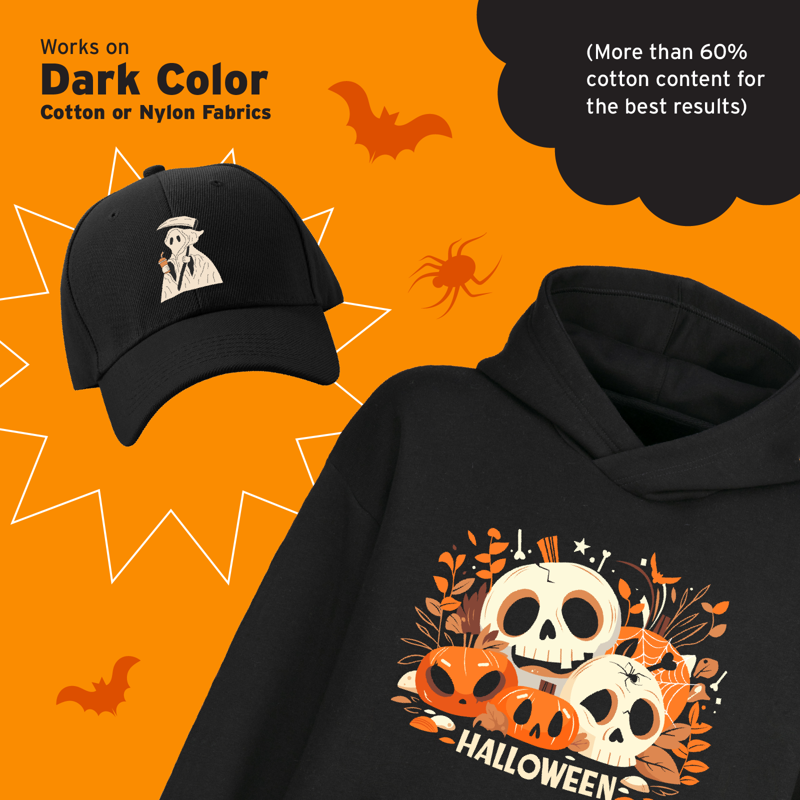 Heat Transfer Paper for Dark Fabrics - Inkjet Compatible, 8.3x11.7 Inches, 20 Sheets