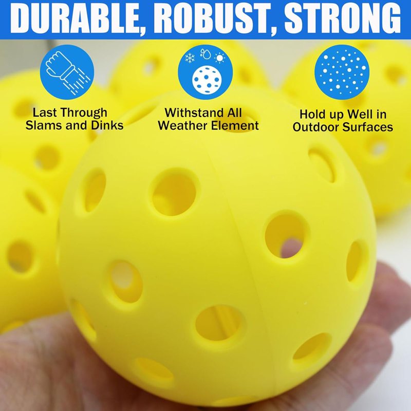 Pickleball Balls 20 Pack USAPA Approved, 40-Hole Indoor/Outdoor Multicolor
