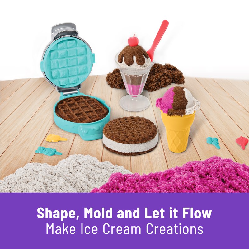 Scented Kinetic Sand Playset for Kids - Ice Cream Treats & Sensory Toys