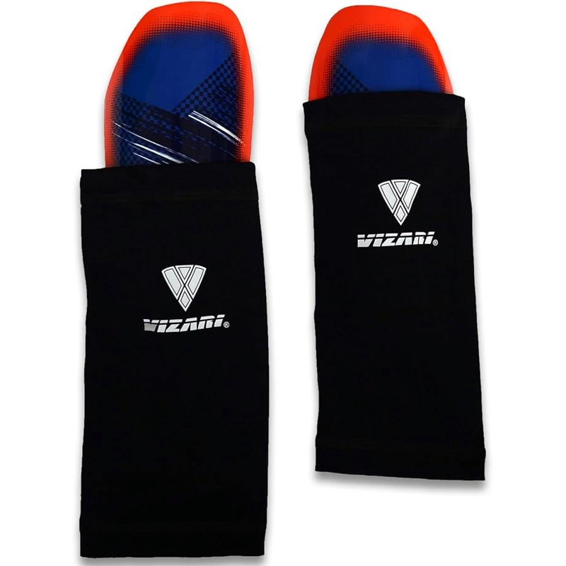 Vizari Slip-In Soccer Shin Guards for Adults & Youth - Lightweight Protective Shin Pads, Royal White, M