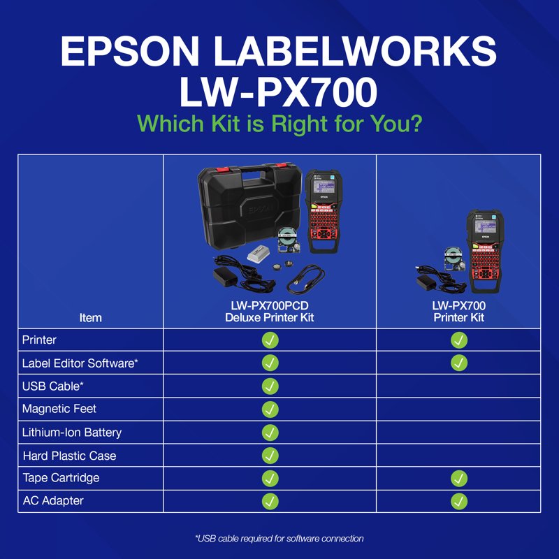 Industrial Label Maker Kit for Heat-Shrink, Vinyl & Tape - Portable Printer