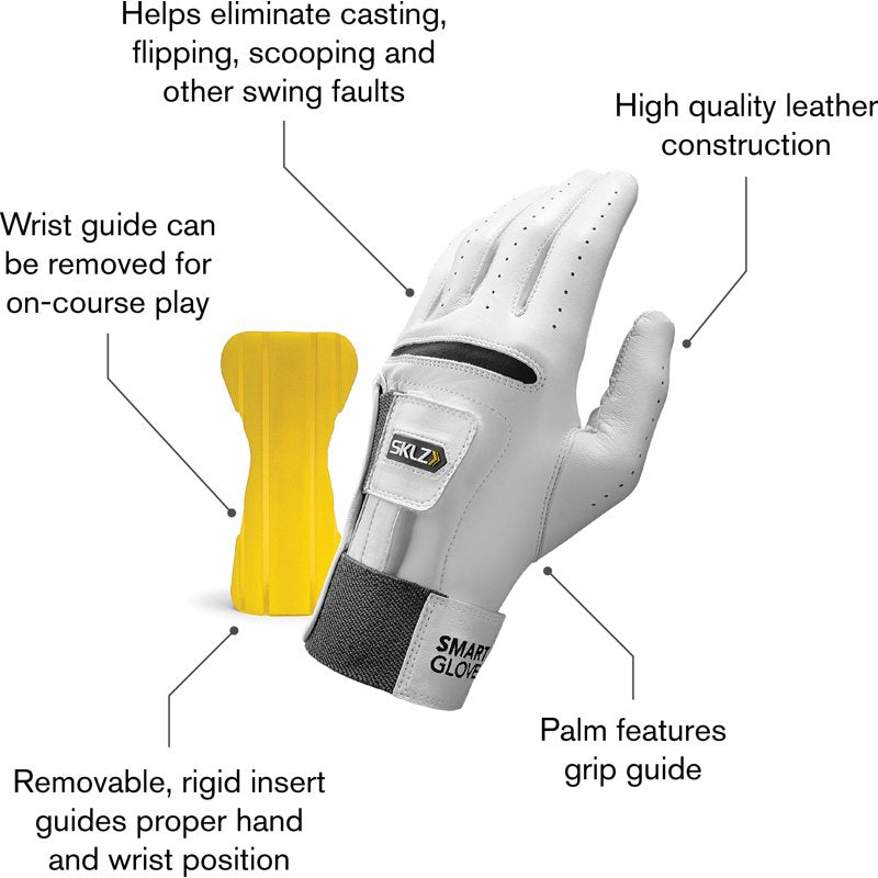 Golf Smart Glove with Wrist Guide - Left Hand, Multiple Sizes