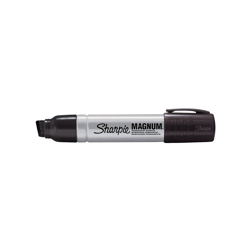 Sharpie Magnum Permanent Markers Black - 12 Count Extra-Wide Chisel Tip