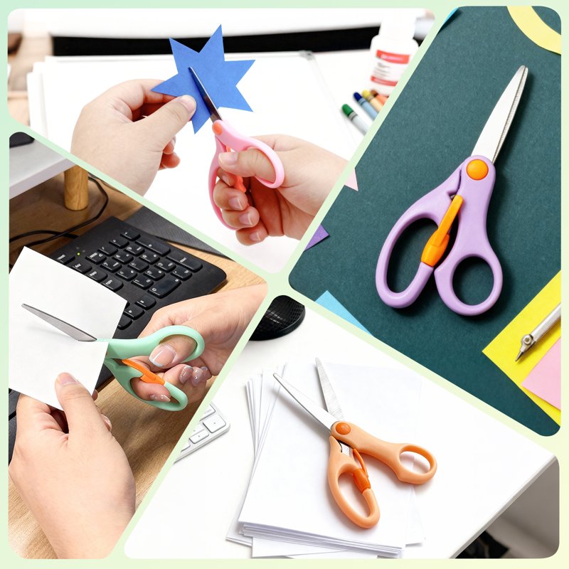 12-Pack Blunt Tip Safety Scissors | Plastic Training Office & Classroom Craft Scissors