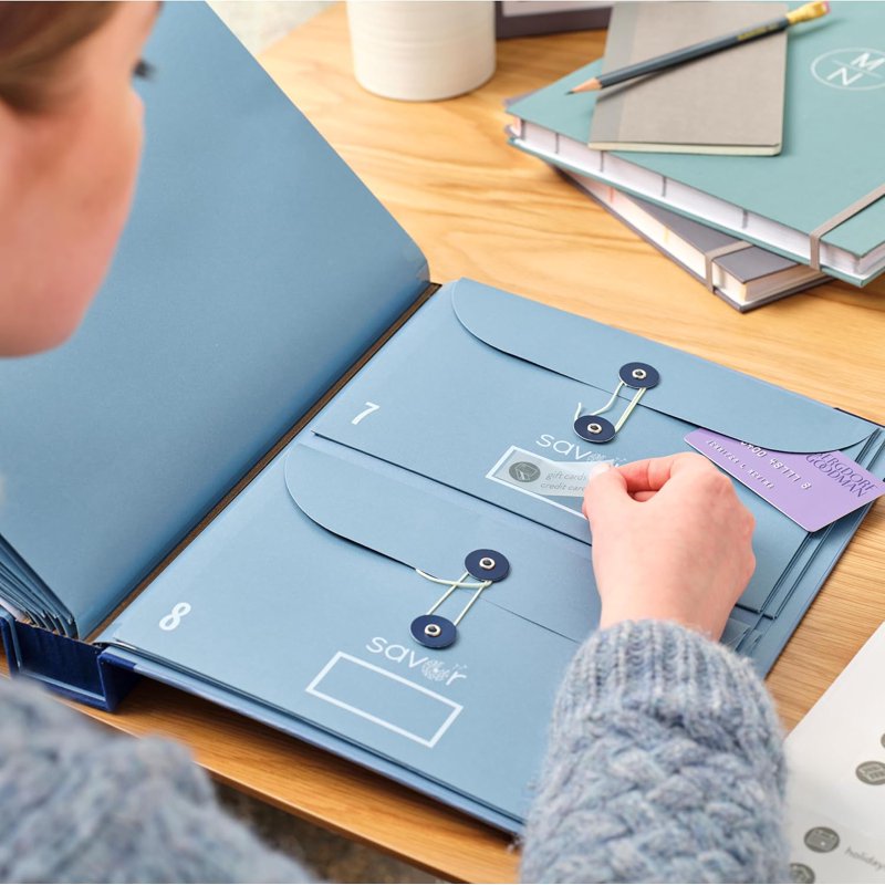 Document Organizer Binder with Guided Labels and Multiple Pockets - Acid-Free Storage for Home & Office