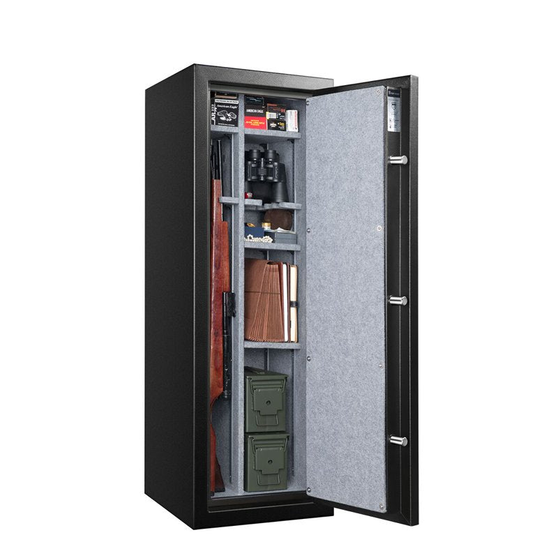 Fortress 14 Gun Fire Safe with Electronic Lock, 1200°F Fire Rating, Black
