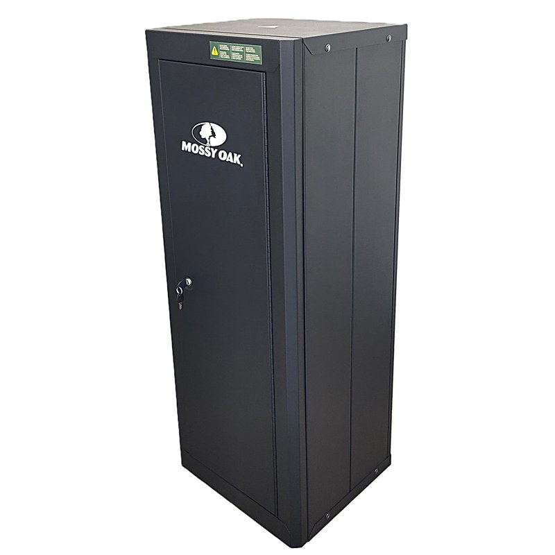 18-Gun Collapsible Rifle Safe with Key Lock - Black Steel Security Cabinet
