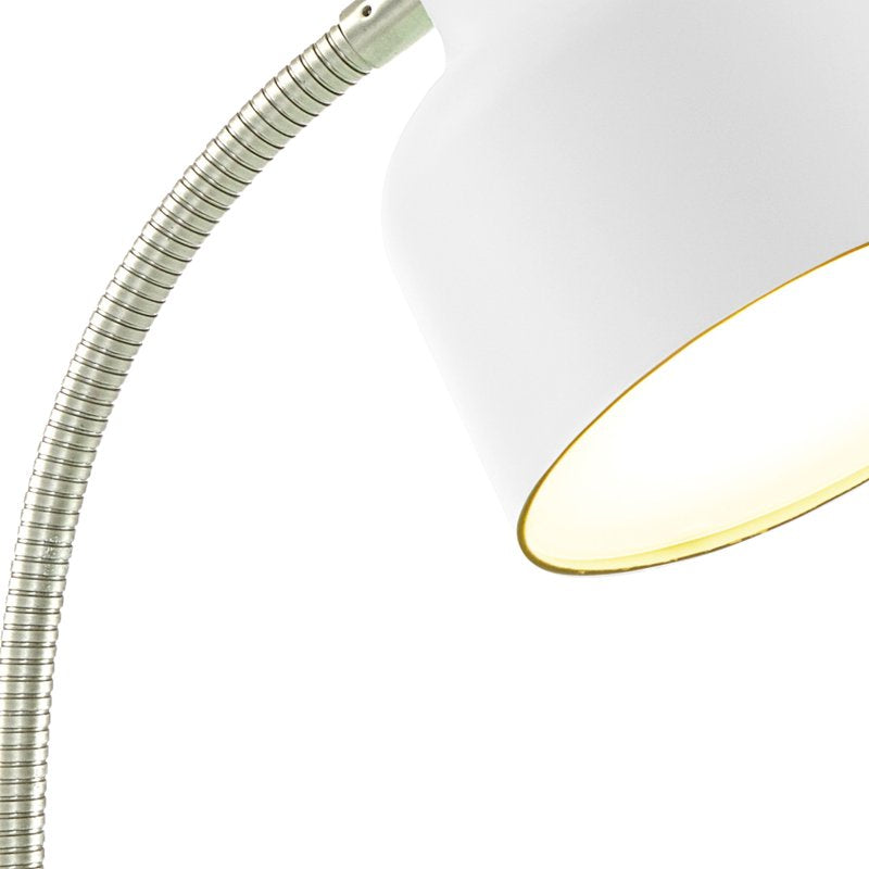 Adjustable LED Desk Lamp with Catch-All Base and AC Outlet for Office and Workspace