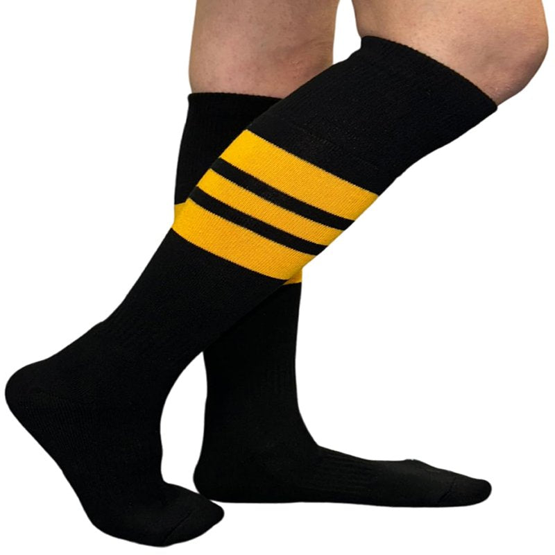 Unisex Baseball Softball Knee-High Socks - Triple Stripe Athletic Socks