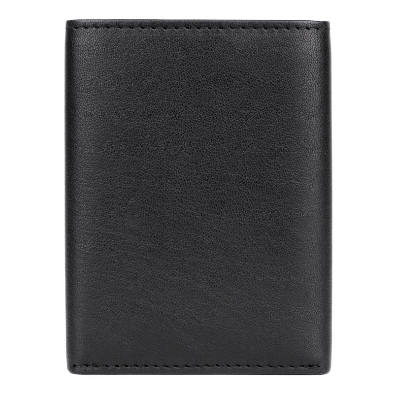 Men's Leather Bifold Wallet with ID Window & Card Slots - Black & Brown Options