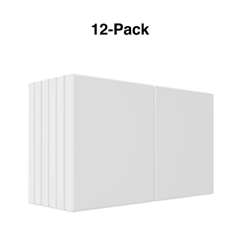 1/2 Inch White View Binder - Pack of 12, Holds 100 Sheets, Office Organization