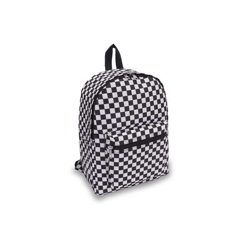 Basic Pattern Backpack with Multiple Color Options - 15x5x11 Inches